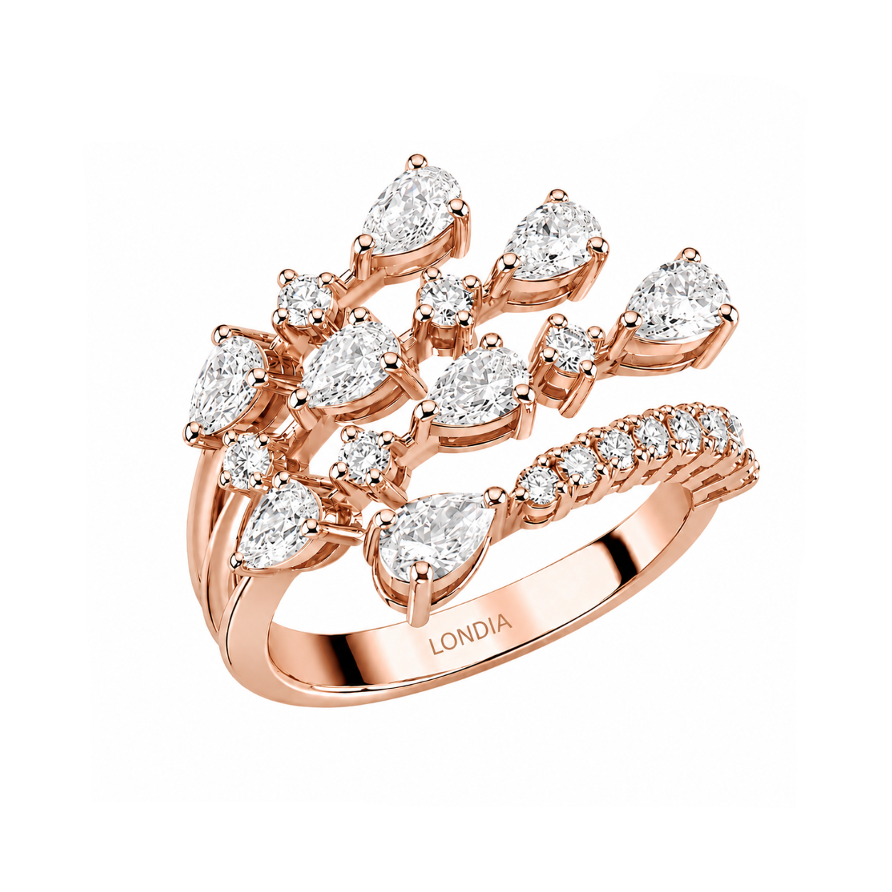 1.55 Carat Natural Diamond Statement Design Ring – 18K Gold