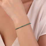1.60 Carat Flexible Collection Natural Emerald Bracelet in 14K Gold