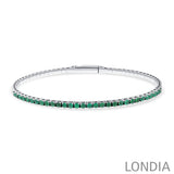 1.60 Carat Flexible Collection Natural Emerald Bracelet in 14K Gold