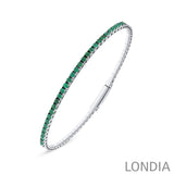 1.60 Carat Flexible Collection Natural Emerald Bracelet in 14K Gold
