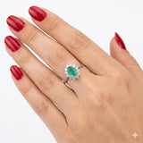 1.60 Carat Natural Diamond & Emerald Set