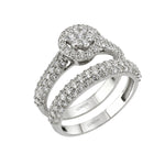 Natural Diamond Wedding Ring Set