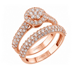Natural Diamond Wedding Ring Set