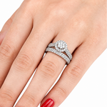 Natural Diamond Wedding Ring Set