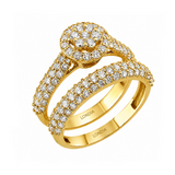 Natural Diamond Wedding Ring Set