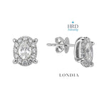 1.60 Ct. F Color Natural Diamond HRD Certified Magic Oval Earrings