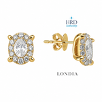 1.60 Ct. F Color Natural Diamond HRD Certified Magic Oval Earrings