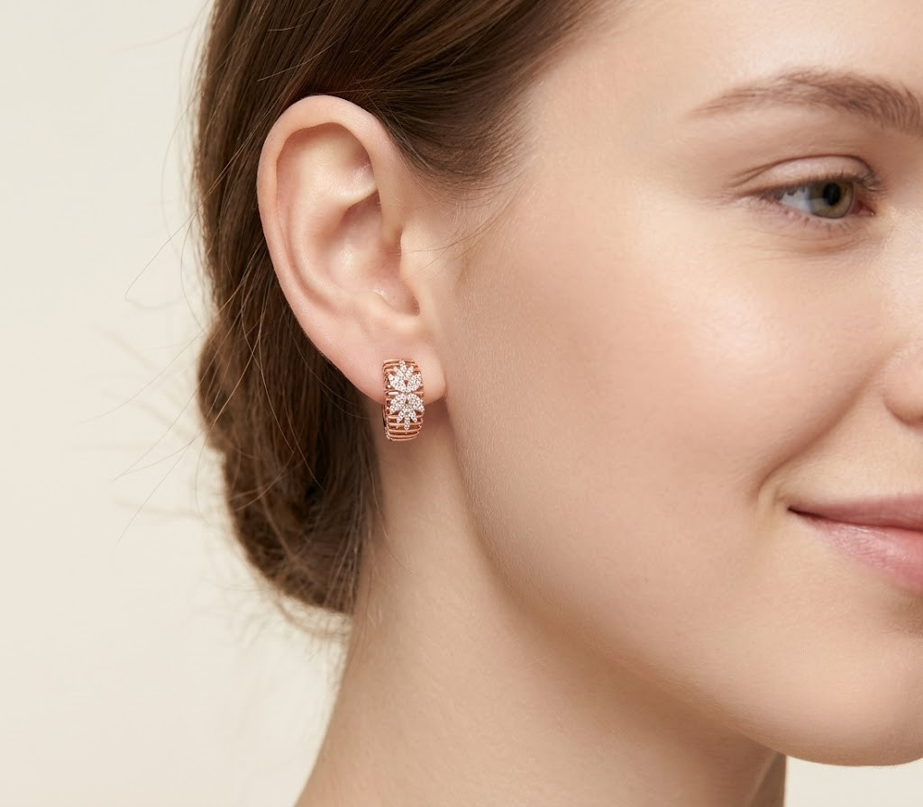 1.65 Ct. Natural Diamond Londia Flora Collection Set in 14K Gold