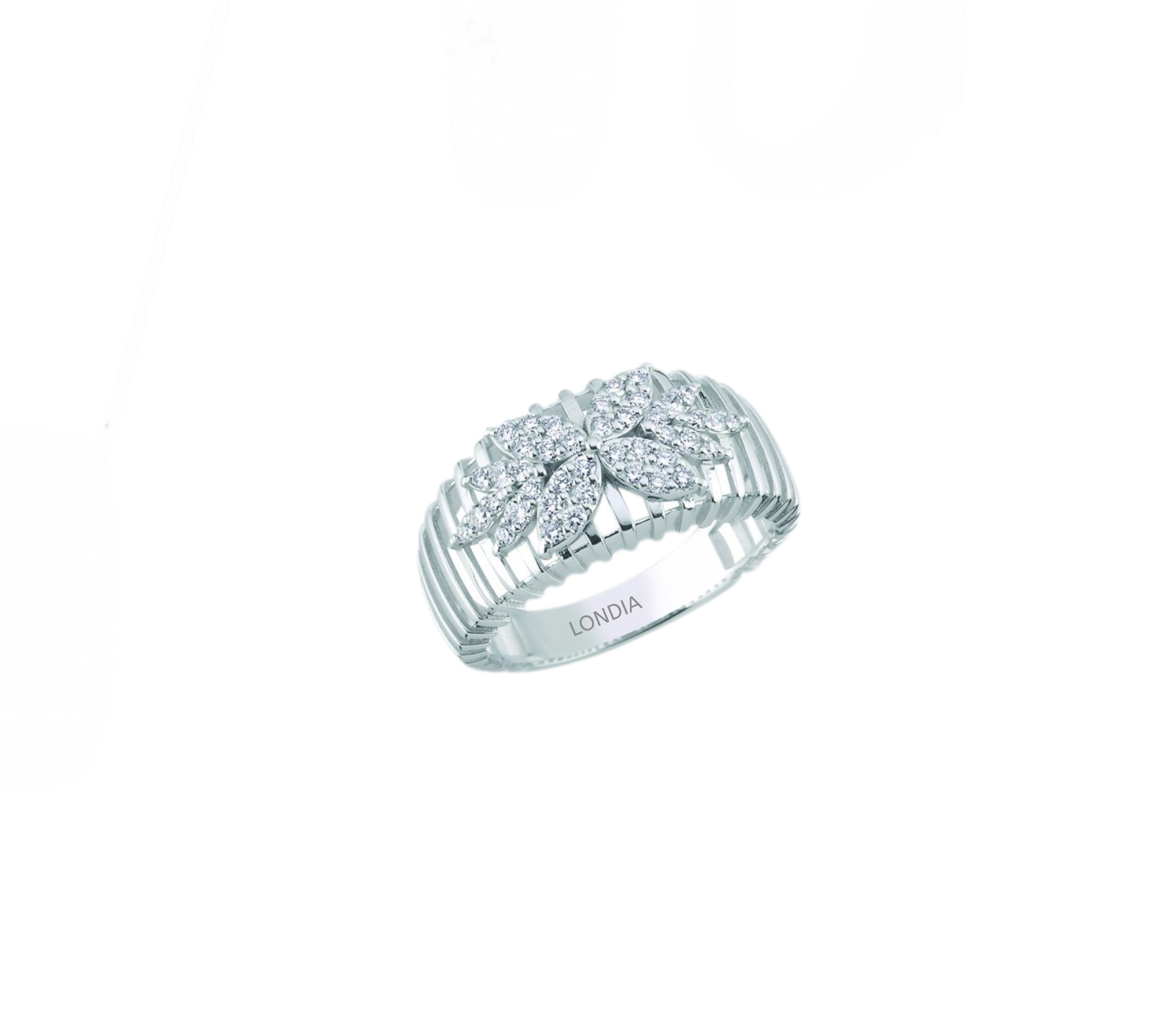 1.65 Ct. Natural Diamond Londia Flora Collection Set in 14K Gold