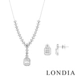 1.65 ct. Baguette Diamond Necklace & Earring Set 14k Gold