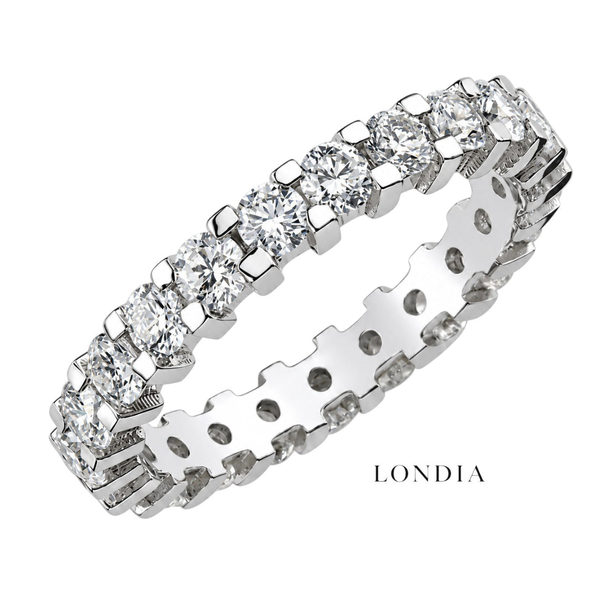 1.75 Ct. F Color Natural Diamond Full Eternity Ring
