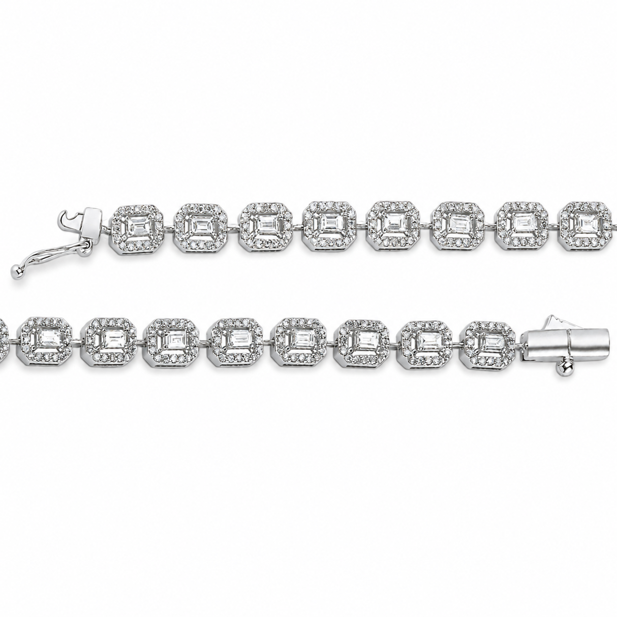 1.80 Ct. Natural Diamond Baguette Design Tennis Bracelet