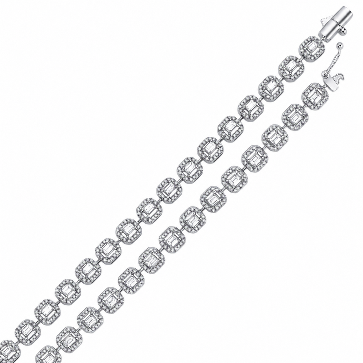 1.80 Ct. Natural Diamond Baguette Design Tennis Bracelet