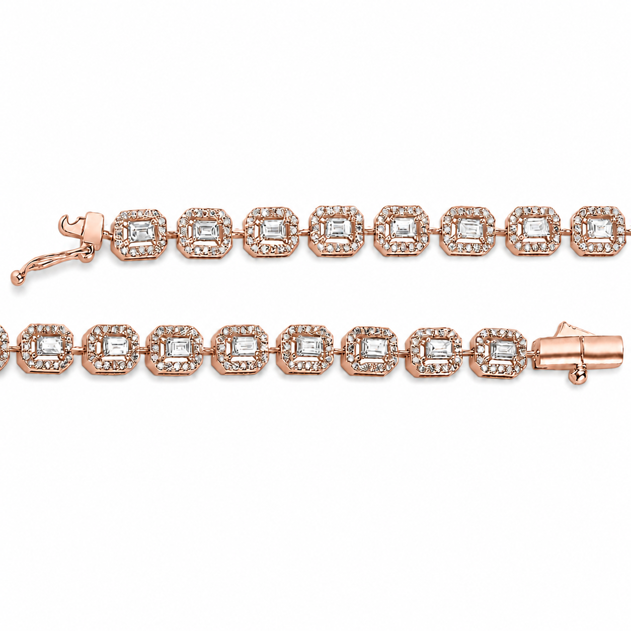 1.80 Ct. Natural Diamond Baguette Design Tennis Bracelet