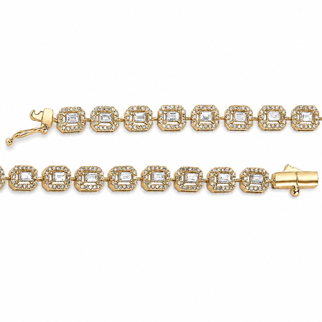 1.80 Ct. Natural Diamond Baguette Design Tennis Bracelet