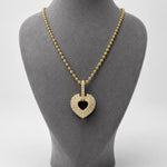 1.90 Carat Natural Diamond Heart Design Charm Necklace