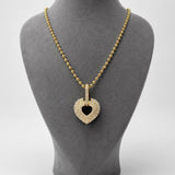 1.90 Carat Natural Diamond Heart Design Charm Necklace
