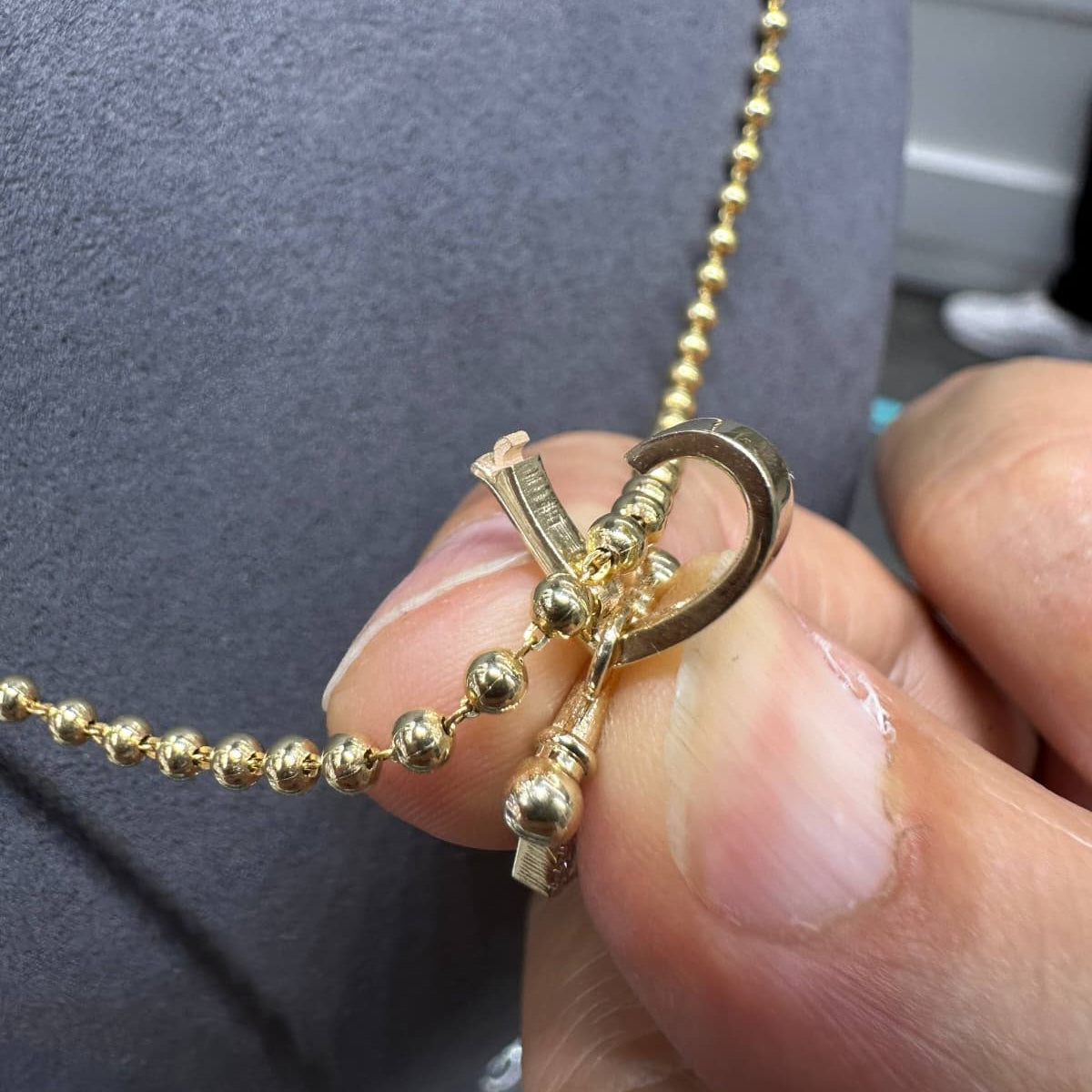 1.90 Carat Natural Diamond Heart Design Charm Necklace