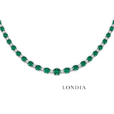 1.90 Ct. Natural Diamond and 8.50 Ct. Natural Emerald Necklace