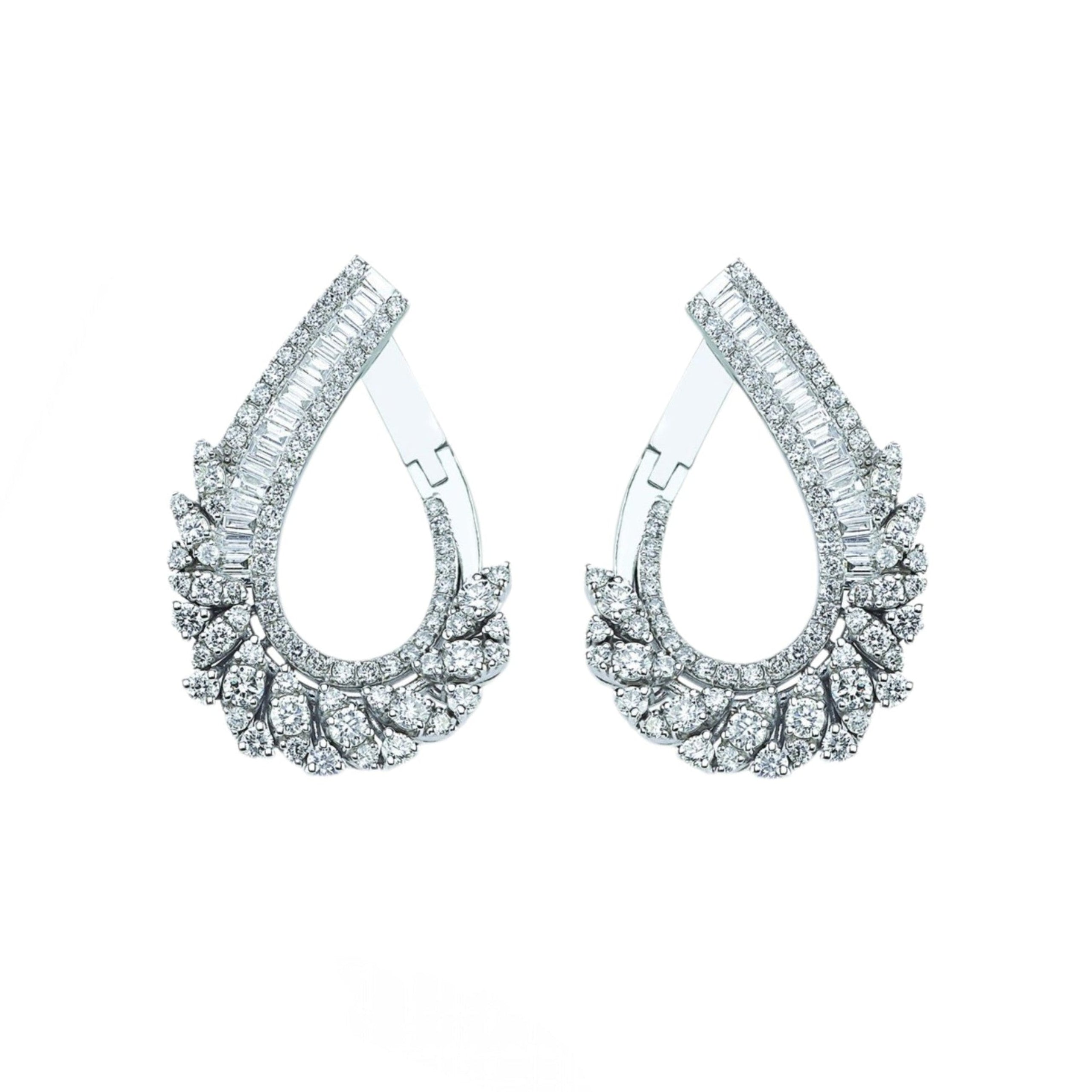 1.95 Carat Natural Diamond Design Earrings