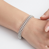 10.00 Carat Double Row Natural Diamond Bracelet