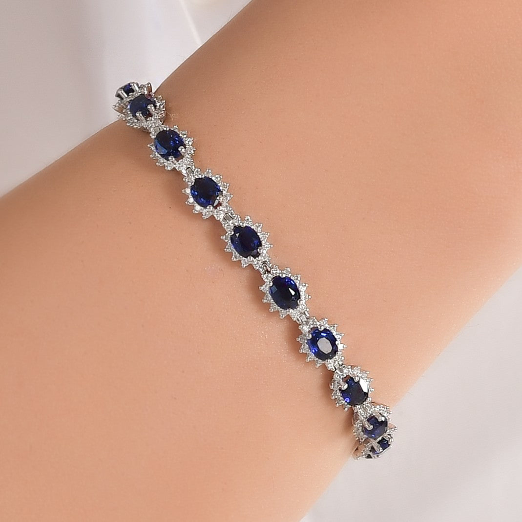 10.00_Ct_Natural_Sapphire_And_1.50_Ct_Natural_Diamond_Stone_Halo_Design_Diamond_Bracelet_LONDIA
