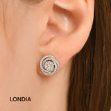 0.60 Ct. Natural Diamond Olympic Design Diamond Earing in 14K Gold