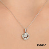 0.30 Ct. Natural Diamond Olympic Design Diamond Necklace in 14K Gold