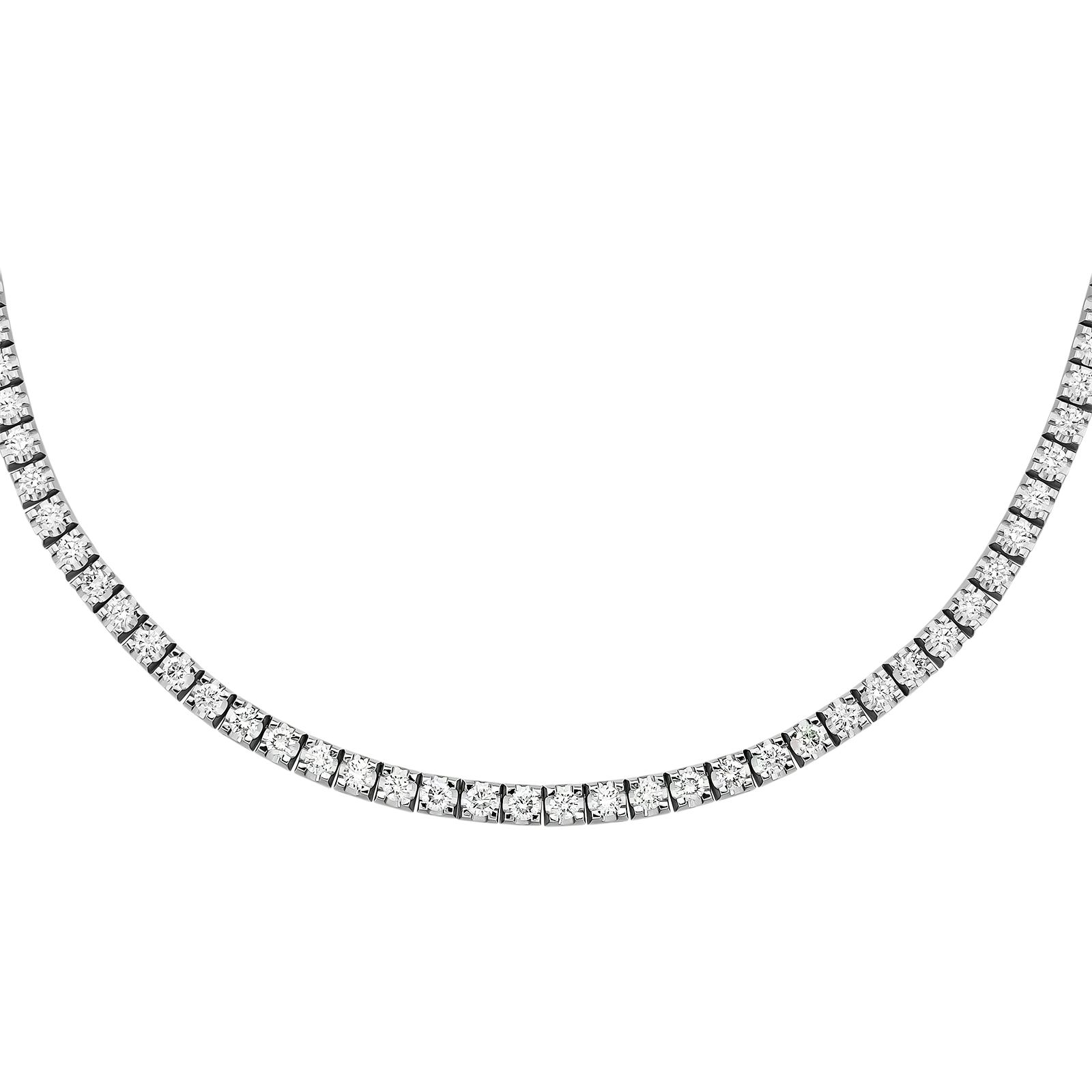10 Carat Natural Diamond Clair Tennis Necklace