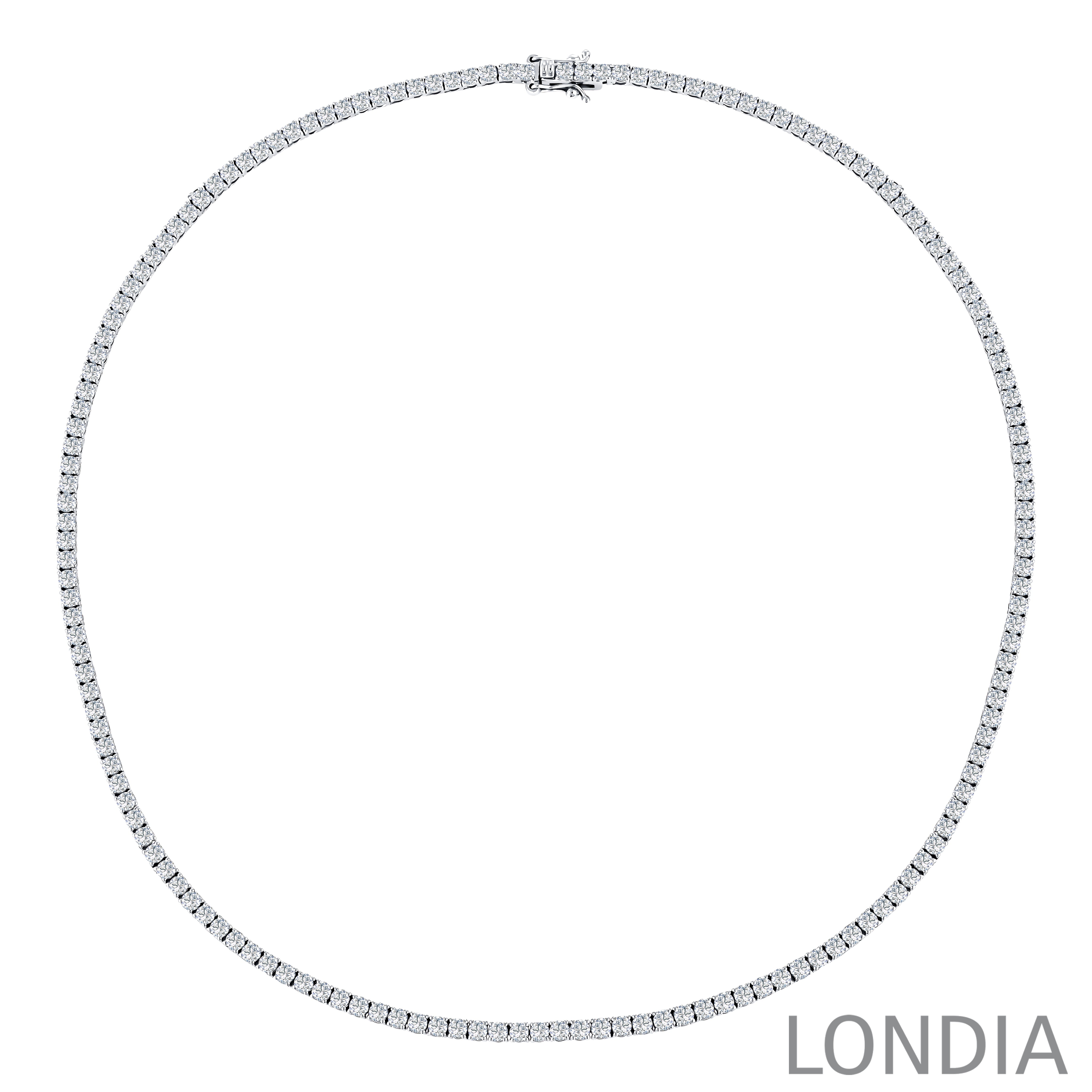 10 Carat Natural Diamond Classic Tennis Necklace