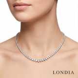 11.40 Carat Diamond Graduated Tennis Necklace