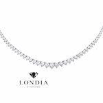 11.40 Carat Natural Diamond Graduated Tennis Necklace