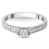 0.40 Ct. Natural Diamond Side Stone Design Ring in 14K Gold