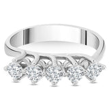 0.75 ct. Diamond ''Wave'' Design Five Stone Ring in 14K Fine Gold