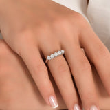 0.75 ct. Diamond ''Wave'' Design Five Stone Ring in 14K Fine Gold