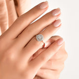 0.30 Ct. Diamond Olympic Design Statement Ring in 14K Gold