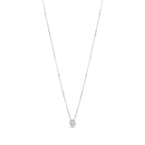 0.15 Carat Londia Diamond Solitaire Pavé Necklace