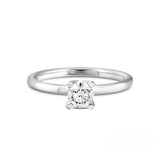 0.50 Ct. Natural Diamond Solitaire ''Modern'' Ring in 14K Gold