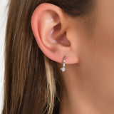 0.20 Carat Natural Diamond Valentine Design Hoop Earring | LONDIA