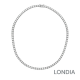 10.00 CTW Diamond Clair Design Tennis Necklace 14k Fine Gold