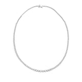 4.00 CTW Diamond Crown Design Graduated Tennis Necklace 14k Fine Gold