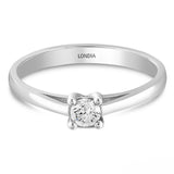 0.20 Ct. Natural Diamond Solitaire ''Classic'' Ring in 14K Gold