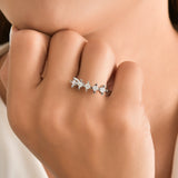 0.25 ct. Diamond ''Butterfly'' Design Five Stone Ring in 14K Fine Gold