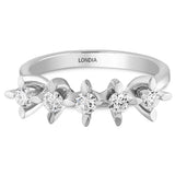 0.50 ct. Diamond ''Butterfly'' Design Five Stone Ring in 14K Fine Gold