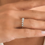 0.50 ct. Diamond ''Butterfly'' Design Five Stone Ring in 14K Fine Gold