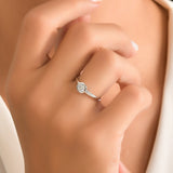 0.30 Ct. Natural Diamond Solitaire ''Modern'' Bezel Design Ring in 14K Gold