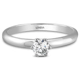 0.30 Ct. Natural Diamond Solitaire ''Modern'' Ring in 14K Gold