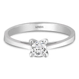 0.30 Ct. Natural Diamond Solitaire ''Classic'' Ring in 14K Gold