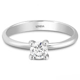 0.30 Ct. Natural Diamond Solitaire ''Modern'' Ring in 14K Gold