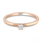 0.20 Carat Natural Diamond Engagement Ring Modern Hexagon Design Diamond Ring | LONDIA